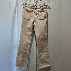 Zara Cream Denim Jeans (size 4)